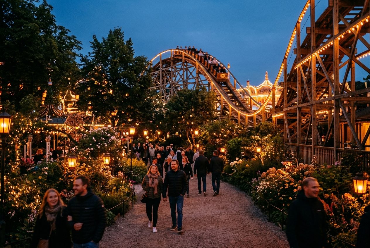 Tivoli Gardens at dusk, the spark that started tlilovi