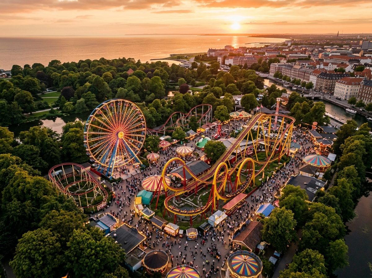 Denmark's amusement parks from above